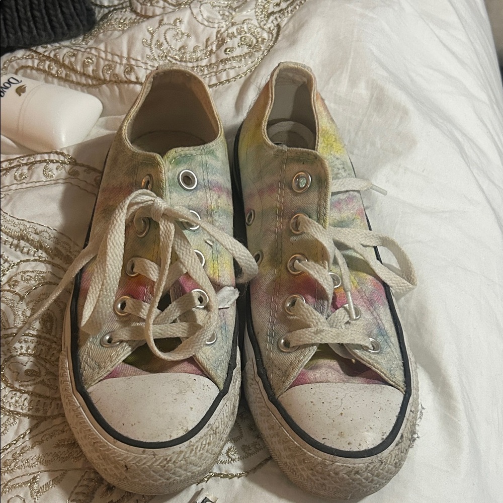 Pastel Tie-Dye Converse Lo-top Sneakers